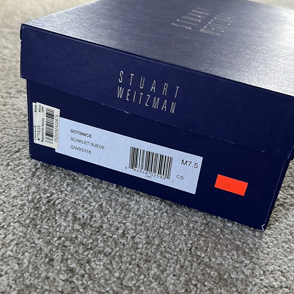 7.5 Red Stuart Weitzman Platform Pumps - image 4